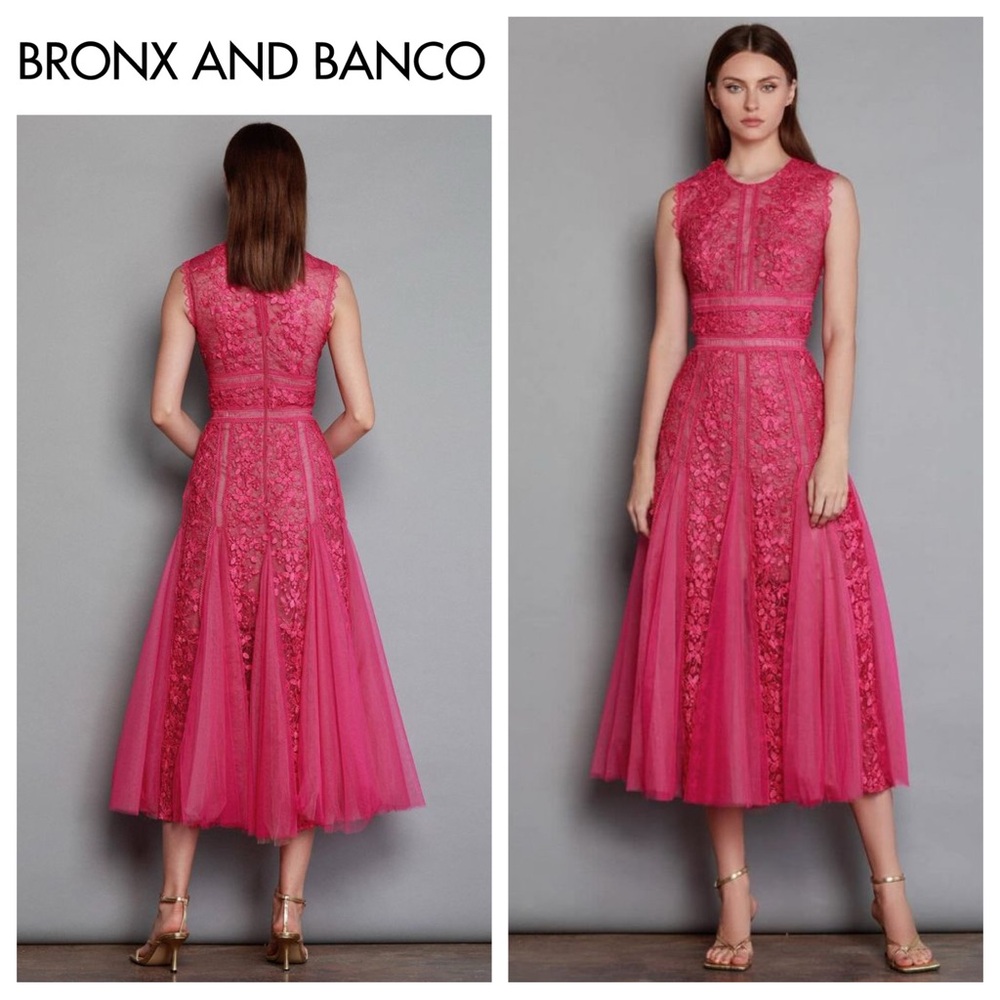 BRONX & BANCO Megan Lace Midi Dress